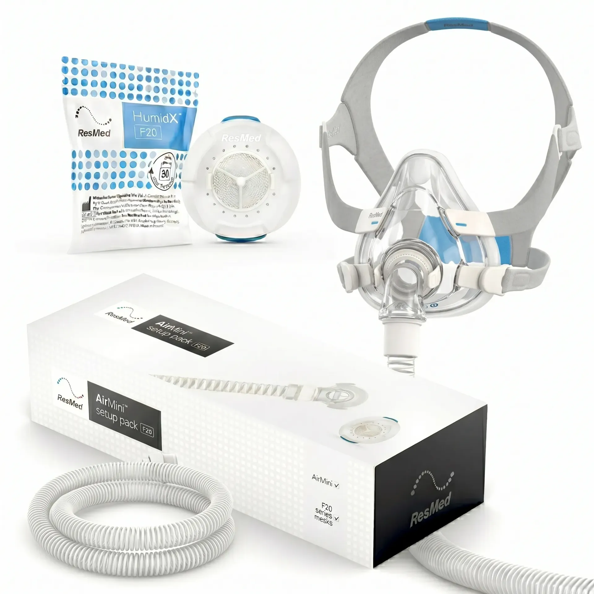 SET ACCESORIOS PARA AIRMINI CON MASCARILLA F20 + HUMIDX